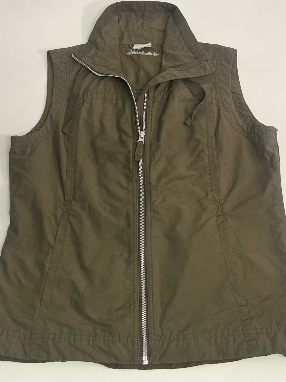 Columbia Olive Green Casual Sleeveless Jacket